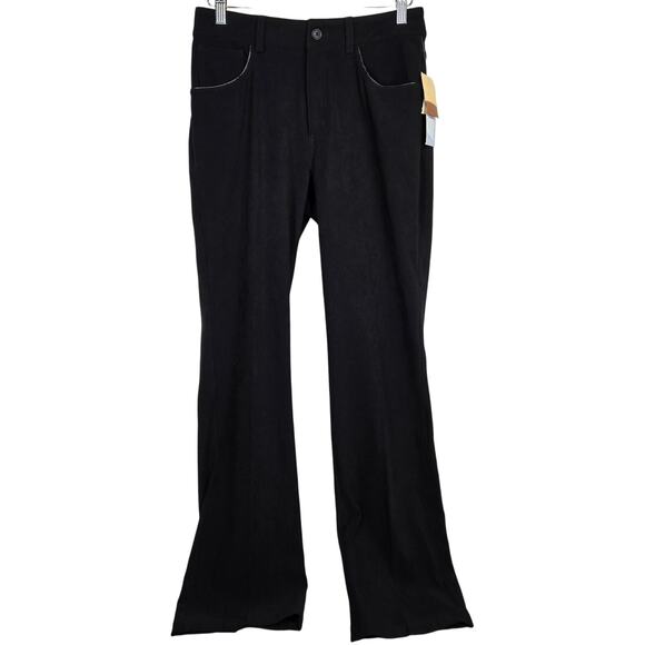 Coldwater‎ Creek Natural Waist Moleskin Bootcut Pants 8 Black NWT - Picture 1 of 14